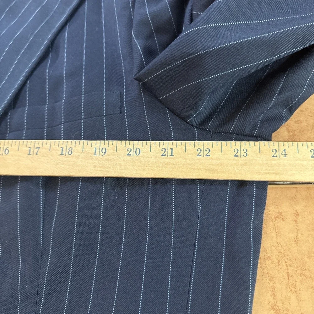 Towncraft Plus Men's Suit Sz 44R Blue Pinstripe Pants‎ 42 x 30 USA Union Made